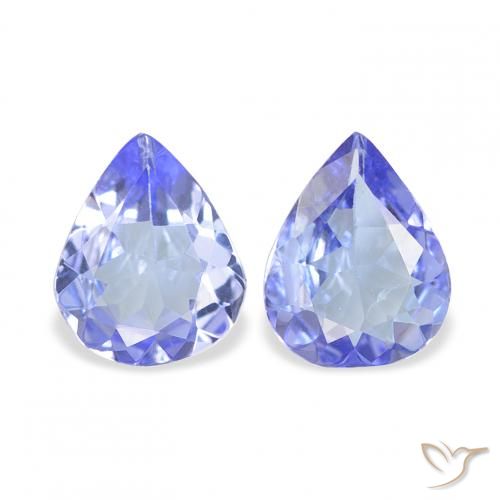 0.52ctw Natürlicher violett-blau Tansanit, Birnenform, VS