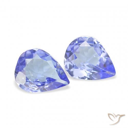 0.52 ct natürliche violett-blau Tansanit-Edelsteine, Birnenform, VS