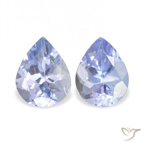 0.71ctw Natürlicher Pastellblau Tansanit, Birnenform, VS