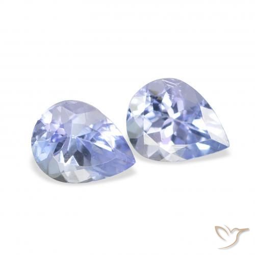0.71 ct natürliche Pastellblau Tansanit-Edelsteine, Birnenform, VS