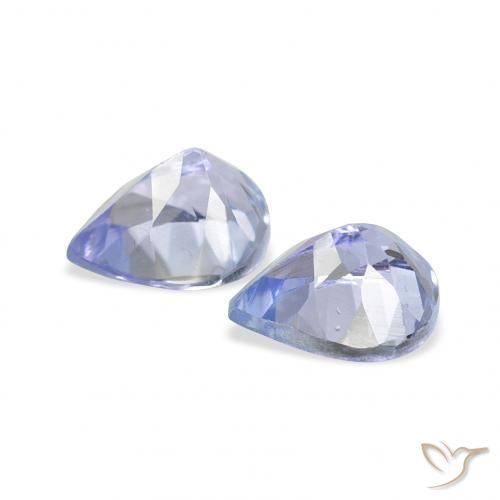 0.71 ct natürliche Pastellblau Tansanit-Edelsteine, Birnenform, VS