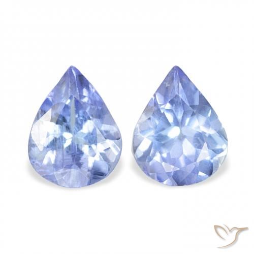 0.71ctw Natürlicher Pastellblau Tansanit, Birnenform, VS