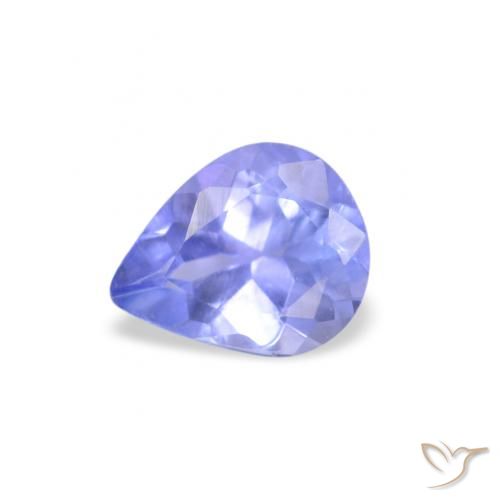 0.34ct Natürlicher violett-blau Tansanit, Birnenform, VS