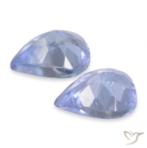 0.63 ct natürliche Pastellblau Tansanit-Edelsteine, Birnenform, VS