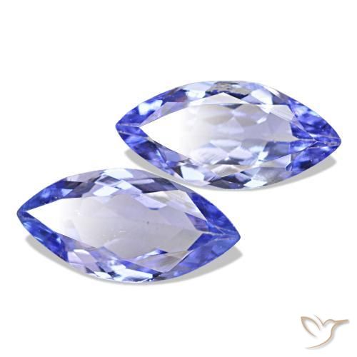 0.66 ct natürliche Intensives Violettblau Tansanit-Edelsteine, Marquise, VS