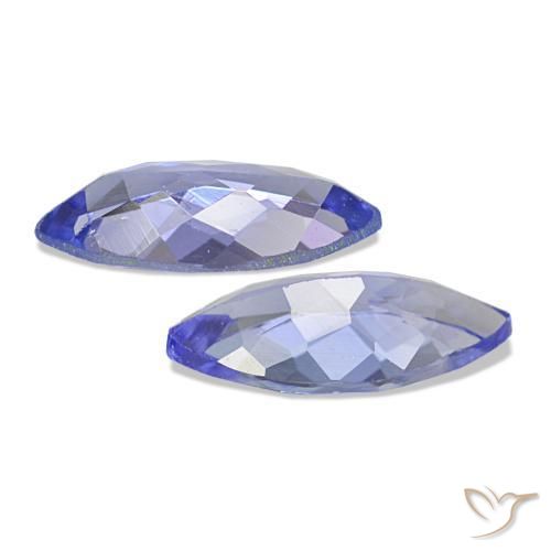 0.66 ct natürliche Intensives Violettblau Tansanit-Edelsteine, Marquise, VS