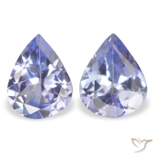 0.70ctw Natürlicher Pastellblau Tansanit, Birnenform, VS