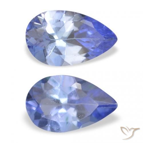 0.44 ct natürliche Mittleres Marineblau Tansanit-Edelsteine, Birnenform, VS