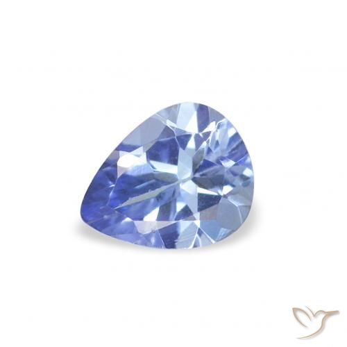 0.38ct Natürlicher Pastellblau Tansanit, Birnenform, VS