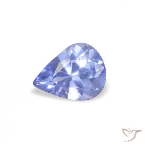 0.34ct Natürlicher Pastellblau Tansanit, Birnenform, VS