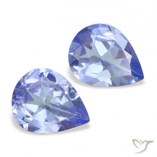 0.57 ct natürliche Elektrisches Lila Blau Tansanit-Edelsteine, Birnenform, VS