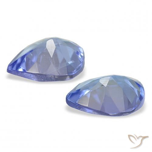 0.57 ct natürliche Elektrisches Lila Blau Tansanit-Edelsteine, Birnenform, VS