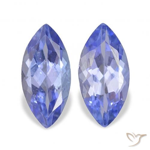 0.82ctw Natürlicher Elektrisches Lila Blau Tansanit, Marquise, VS