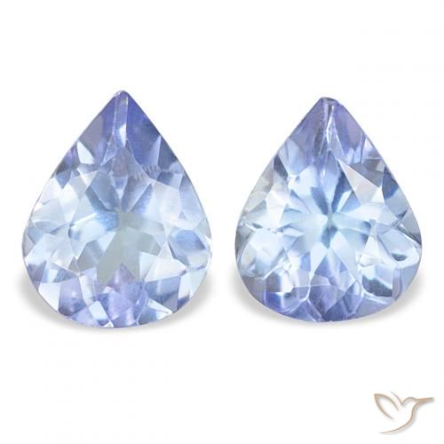 0.64ctw Natürlicher Pastellblau Tansanit, Birnenform, VS