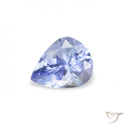 0.43ct Natürlicher Pastellblau Tansanit, Birnenform, VS
