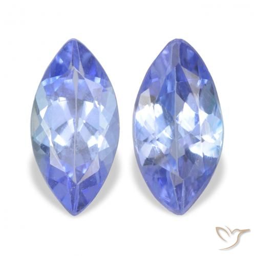 0.74ctw Natürlicher Elektrisches Lila Blau Tansanit, Marquise, VVS-VS