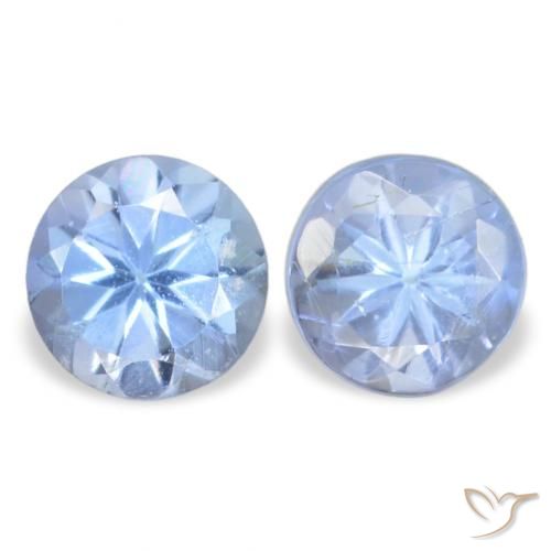 0.33ctw Natürlicher Pastellblau Tansanit, Runden, VS
