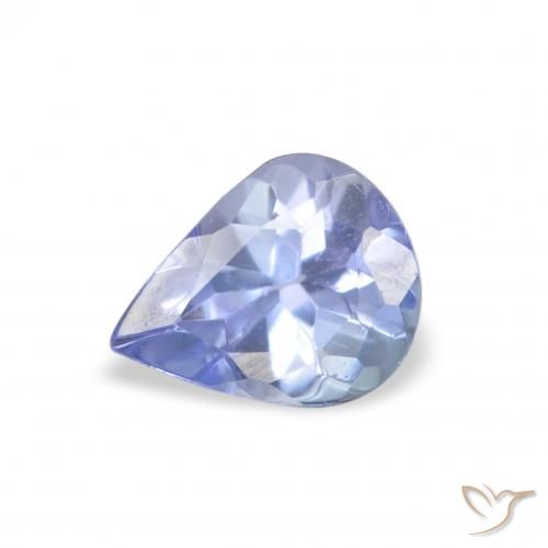 0.34ct Natürlicher Pastellblau Tansanit, Birnenform, VS