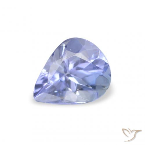 0.34ct Natürlicher Pastellblau Tansanit, Birnenform, VS
