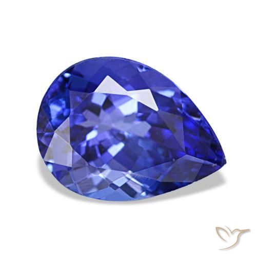 2,45 ctw natürlicher blauer Tansanit, Birnenform, VVS