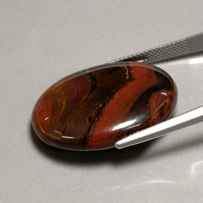 41,60 ctw natürlicher mehrfarbiger Tiger's Eye Matrix, Oval Schliff, Lichtundurchlässig