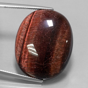 40,06 ctw natürlicher mehrfarbiger Tiger's Eye Matrix, Oval Schliff, Lichtundurchlässig