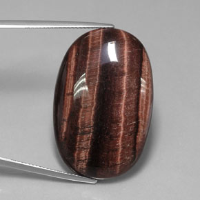 42,21 ctw natürlicher mehrfarbiger Tiger's Eye Matrix, Oval Schliff, Lichtundurchlässig
