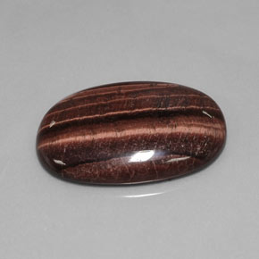 42,21 ctw natürlicher mehrfarbiger Tiger's Eye Matrix, Oval Schliff, Lichtundurchlässig