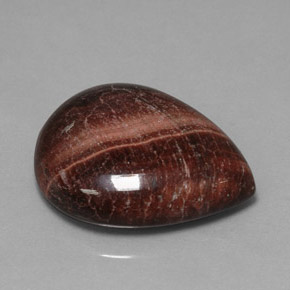23,62 ctw natürlicher mehrfarbiger Tiger's Eye Matrix, Birnenform, Lichtundurchlässig