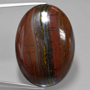 9,17 ctw natürlicher Mehrfarbig Tigerauge-Matrix, Oval Schliff, Lichtundurchlässig