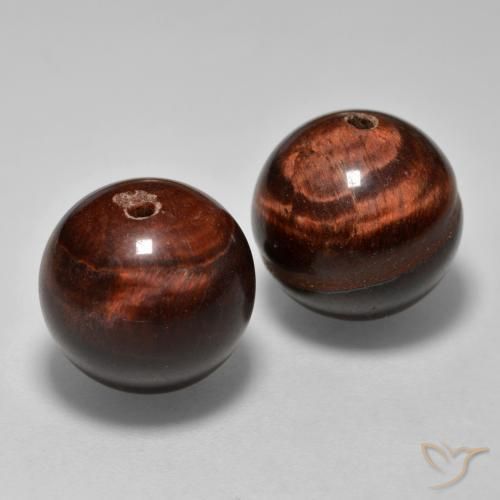 24.04 ct natürliche Zimtbraun Tigerauge-Matrix-Edelsteine, Kugel / Ball, Lichtundurchlässig