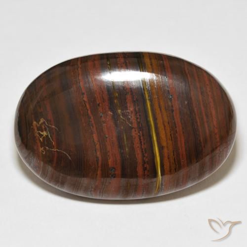 76.48ct Natürlicher Mehrfarbig Tigerauge Matrix, Oval, Lichtundurchlässig