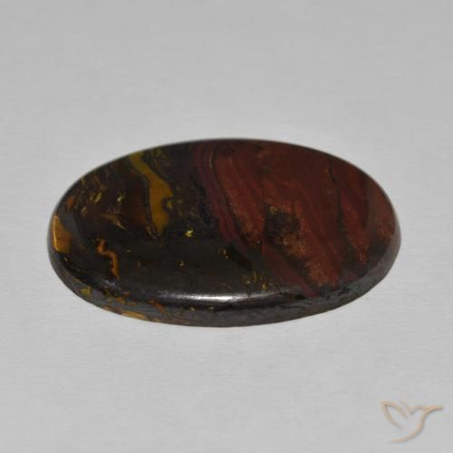9,17 ctw natürlicher Mehrfarbig Tigerauge-Matrix, Oval, Lichtundurchlässig