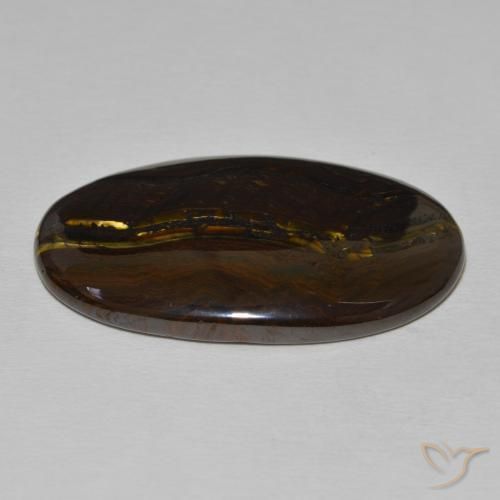 9,17 ctw natürlicher Mehrfarbig Tigerauge-Matrix, Oval, Lichtundurchlässig