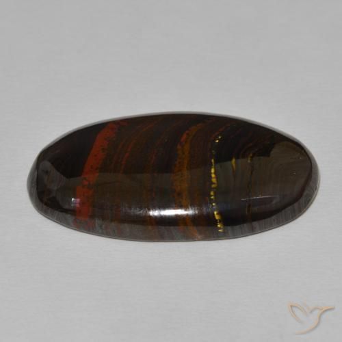 9,17 ctw natürlicher Mehrfarbig Tigerauge-Matrix, Oval, Lichtundurchlässig