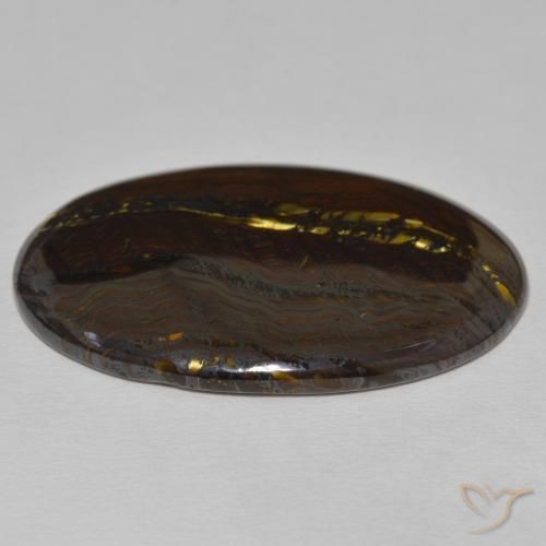 9,17 ctw natürlicher Mehrfarbig Tigerauge-Matrix, Oval, Lichtundurchlässig