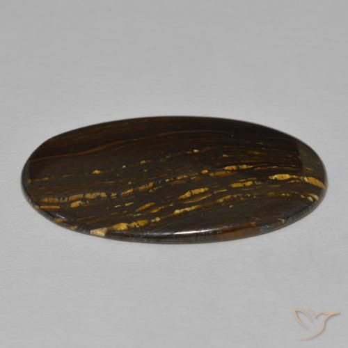 9,17 ctw natürlicher Mehrfarbig Tigerauge-Matrix, Oval, Lichtundurchlässig