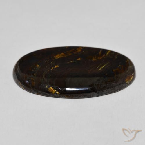 9,17 ctw natürlicher Mehrfarbig Tigerauge-Matrix, Oval, Lichtundurchlässig