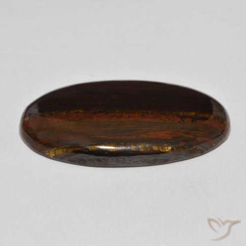 9,17 ctw natürlicher Mehrfarbig Tigerauge-Matrix, Oval, Lichtundurchlässig