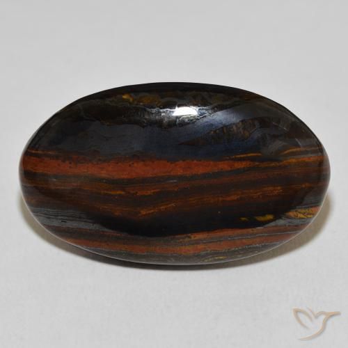 9,17 ctw natürlicher Mehrfarbig Tigerauge Matrix, Oval, Lichtundurchlässig