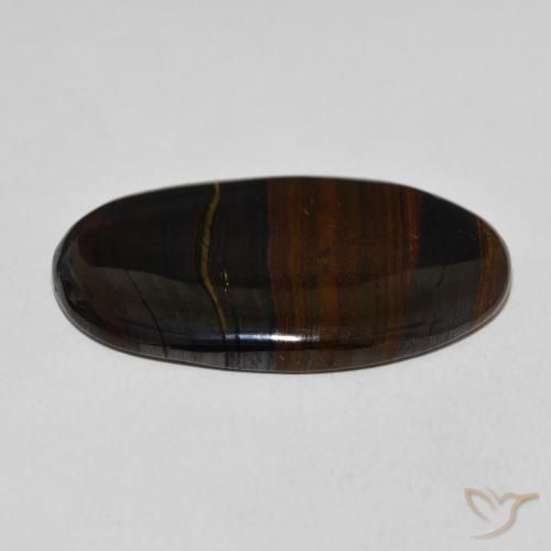 9,17 ctw natürlicher Mehrfarbig Tigerauge Matrix, Oval, Lichtundurchlässig