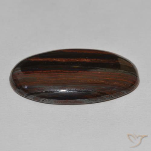 9,17 ctw natürlicher Mehrfarbig Tigerauge-Matrix, Oval, Lichtundurchlässig