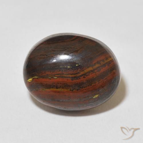 12.50ct Natürlicher Mehrfarbig Tigerauge-Matrix, Oval, Lichtundurchlässig