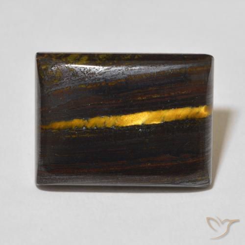 23.57ct Natürlicher Mehrfarbig Tigerauge-Matrix, Baguette, Lichtundurchlässig