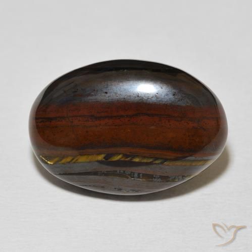 20.82ct Natürlicher Mehrfarbig Tigerauge-Matrix, Oval, Lichtundurchlässig