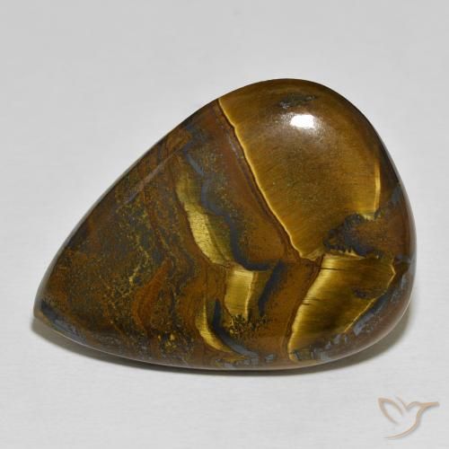 56.27ct Natürlicher Mehrfarbig Tigerauge Matrix, Birnenform, Lichtundurchlässig