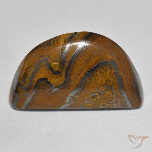 36.48ct Natürlicher Warmes Braun Tigerauge-Matrix, Fantasie, Lichtundurchlässig