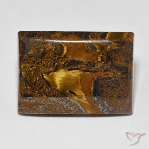 48.76ct Natürlicher gold-braun Tigerauge Matrix, Baguette, Lichtundurchlässig