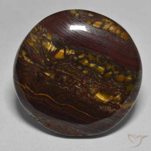 48.70ct Natürlicher Mehrfarbig Tigerauge-Matrix, Runden, Lichtundurchlässig