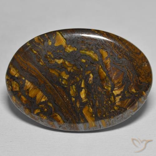 43.85ct Natürlicher Mehrfarbig Tigerauge-Matrix, Oval, Lichtundurchlässig